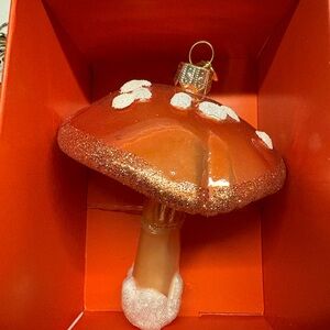 John Derian Orange Mushroom Ornament